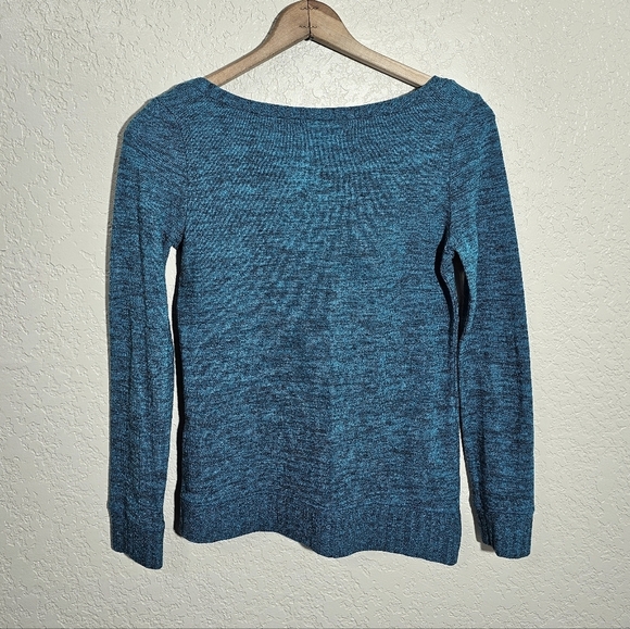 Threads 4 Thought Marled Blue Recycled Polyster Sweater - Picture 2 of 4